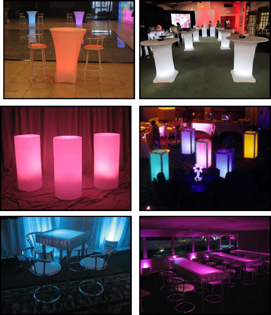 Props & Products Glowing Standup Tables